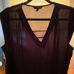 Banana Republic sheer cap sleeve blouse